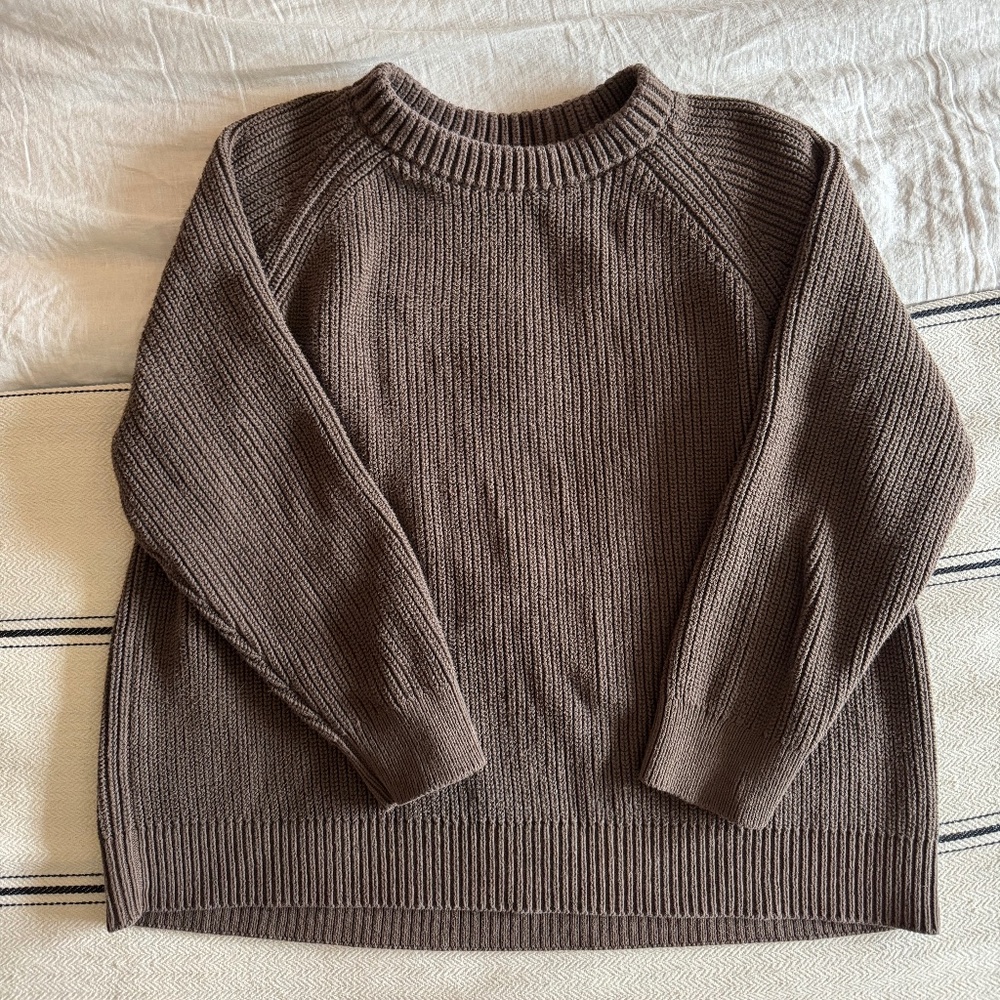 Jenni Kayne large oversized fisherman sweater in olive